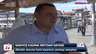 Beşiktaş İskelesi'nde Alkollü kadına meydan dayağı - Kadın neden dövüldü?