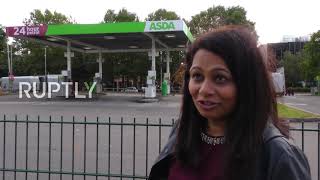 UK: Londoners react as petrol stations reduce capacity amid shortage