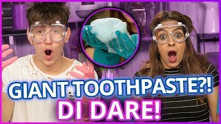 DIY GIANT TOOTHPASTE?! | Di Dare w/ Bobby Mares & Simmi Singh