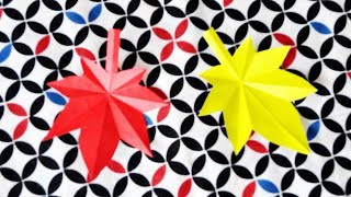 折り紙【もみじの切り方】Origami 【How to cut maples】
