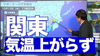 【関東の午後の天気】関東は曇り空で気温上がらず
