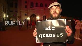 Austria: Protesters hold demo in Vienna following Kurz's resignation announcement