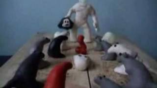 snake girl rabbit and rats claymation