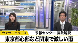 東京都心部など関東で激しい雨　予報センター気象解説