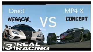 Real Racing 3 ONE:1 vs MP4 X