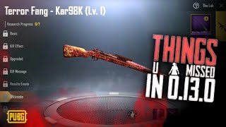 The secret things which you dont know about 0.13.0 Update ! ? • PUBG MOBILE •