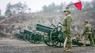 國軍仗著大炮多狂碾共軍，卻不料共軍神炮手繞後，一擊炸毀所有國軍大炮！ ️ 抗日
