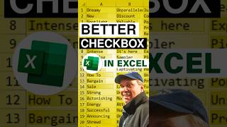 Excel - Better Checkbox Style in Excel - Quick Tips #shorts #excelhacks