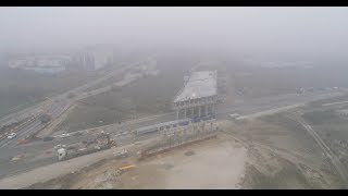 Крымскій мостъ 4К: Строительство эстакады надъ автоподходами въ Керчи