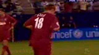 Riise freekick, funny American commentary