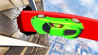 ATTEMPTING WORLDS TINIEST WALLRIDE GAP! (GTA 5 Funny Moments)