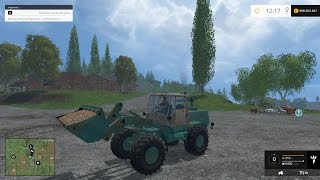Farming Simulator 2015. Мод: Погрузчик ХТЗ Т-156. (Ссылка на мод в описании)