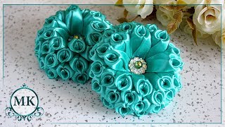 Резинки для волос.  Канзаши.  МК. / DIY.  Kanzashi.  Scrunchy.
