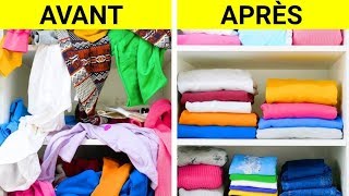 20 ASTUCES DE PLIAGE DE VÊTEMENTS POUR GAGNER DE LA PLACE