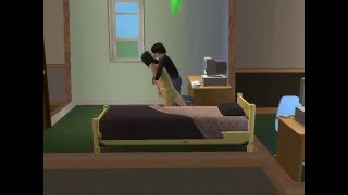 [PichuBanana Studios + The Sims 2: University] - Icarus and Pichu's Kissing Scene