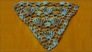 Узор для бактуса, шали. Бактус крючком. Узор для шали. Шаль крючком. Узор крючком. (crochet pattern)