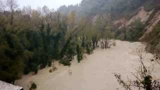 Il fiume Tronto in piena