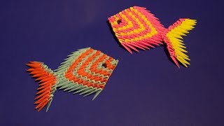 Как сделать рыбку. МОДУЛЬНОЕ ОРИГАМИ (рыба) мастер класс для начинающих