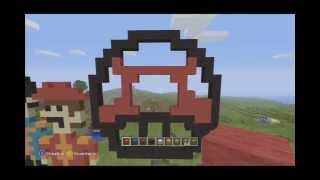 Minecraft XBOX 360: Dibujando un Hongo (Mario bros) Pixel Art
