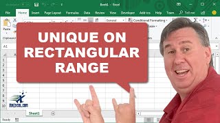 UNIQUE on Rectangular Range in Excel - Episode 2317