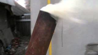 Газогенератор ( Пиролиз ) из подручных материалов, тест