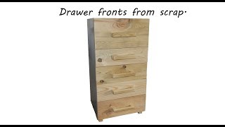 Drawer fronts from scrap. Накладки на тумбочку.