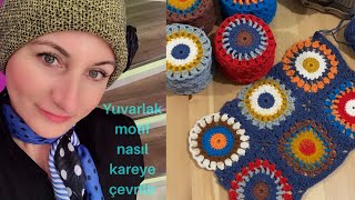 Yuvarlak motif nasıl kareye çevrilir