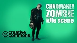 Creative Commons: Cromakey Zombie idle footage / Зомби на хромакее