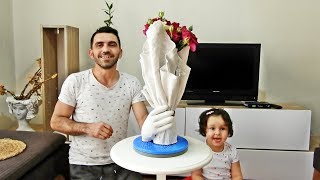 Eldiven ile Vazo yada Saksı yapmak