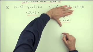 2006 SQA Higher Maths:  paper 2 no.4:  Equations of circles