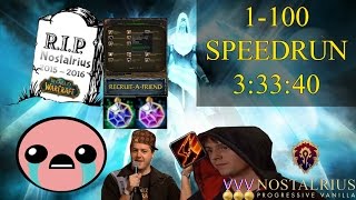 World of Warcraft | Level 1-100 Speedrun | World Record 5/13/2016 | 3:33:40 | ? RIP ? Nostalrius :(