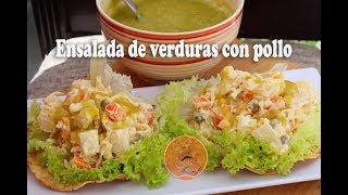 Ensalada de Verduras con Pollo