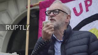 "No to fortress Europe" - Crowds rally in London to support migrants stranded at border