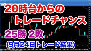 【2014/9/24解説】20時からのトレードチャンス　FXスキャルピングトレード動画