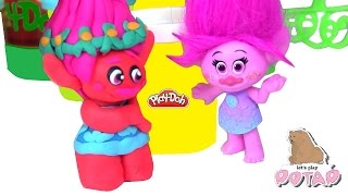 Лепим Тролля из Пластилина Плей До! Тролли Мультик 2016! РОЗОЧКА! Trolls 2016. Пластилин для Детей