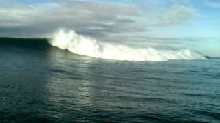 Huge wave almost swallows ski boat whole - Umzimkulu River Mouth