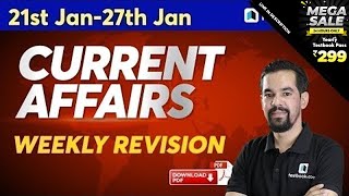 21-27 January Current Affairs for DRDO MTS 2020, Bank PO & Clerk | Weekly Revision | Episode 505