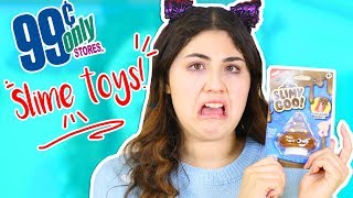 POOP SLIME??!! $1 SLIME TOYS REVIEW | comparing slime toys to home made slime | slimeatory #245