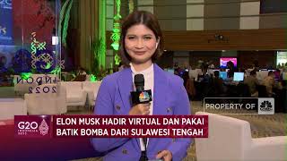 Elon Musk Hadir Virtual di B20 Pakai Batik Sulteng