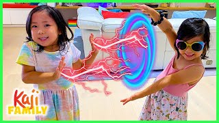 Emma vs Kate Pretend Play with Magical Powers!