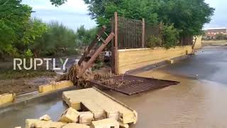 Spain: Street turns into river as flash floods wreak havoc in Toledo