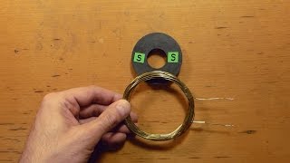 Катушка и магнит, генерация переменного тока. Часть 1. Magnet and coil, alternator. Part 1