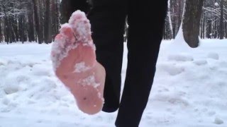 Barefoot In The Snow!