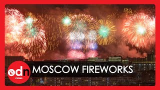 Spectacular Fireworks Display Over Moscow Marks Victory Day in Russia