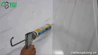 Cách thi công tấm ốp tường vân gỗ PVC cho tường đã tô hoặc tường cũ