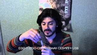 E-CIG SIGARETTA ELETTRONICA EGO-T (EGO CE5) 1100 mAh + V3 + USB PACCO E PRIMO TEST
