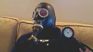 RUSSIAN GASMASK WITH SCUBA REGS.