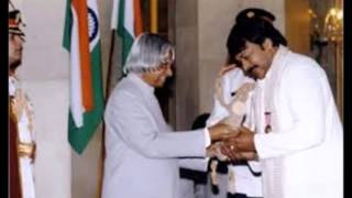 Telugu Actor Chiraanjeevi receiving Padma awards