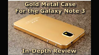 Gold Metal Case For Samsung Galaxy Note 3 Unboxing