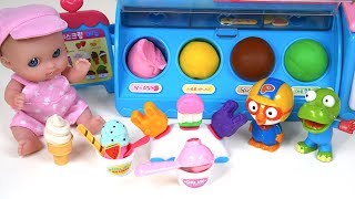 Baby Doll's Ice Cream Shop Popsicle Soft Cone Pororo Toy Soda